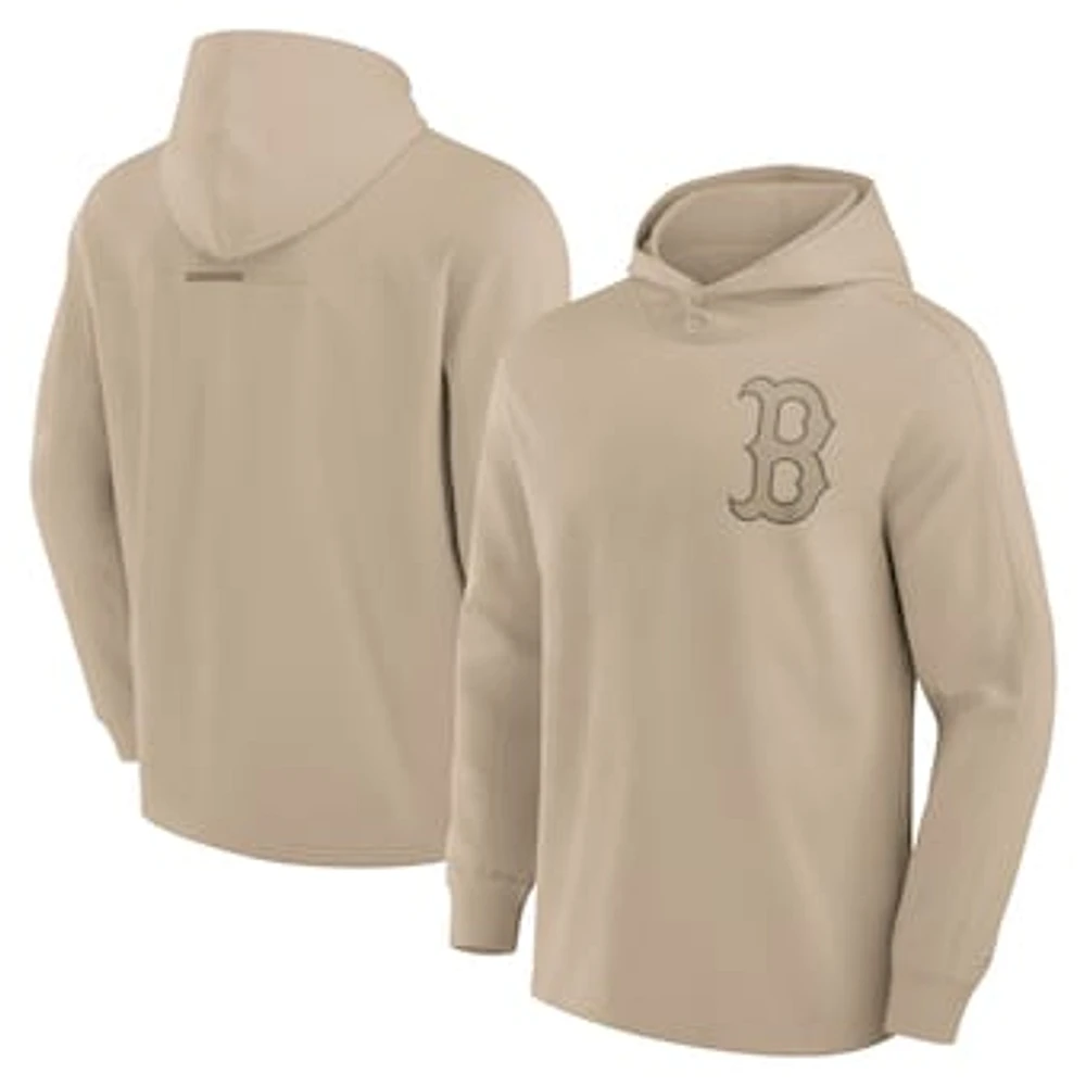 Men's Fanatics Khaki Boston Red Sox Elements Lightweight Fleece Hoodie