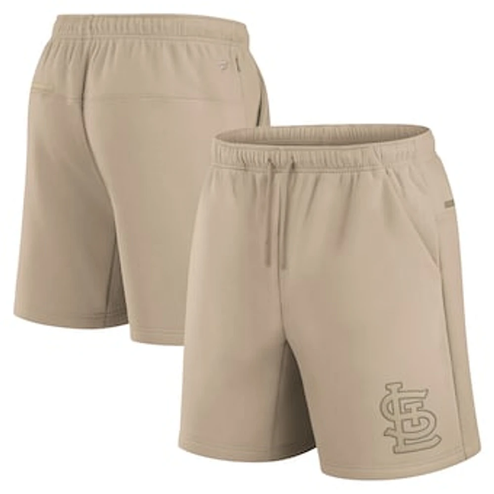 Unisex Fanatics Khaki St. Louis Cardinals Elements Super Soft Fleece Shorts