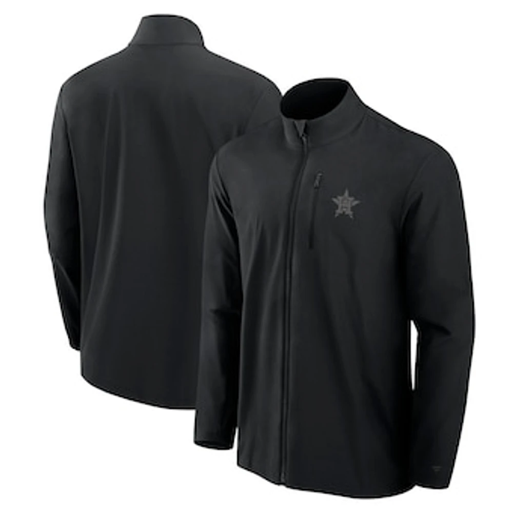 Men's Fanatics Black Houston Astros Front Office Woven Full-Zip Jacket