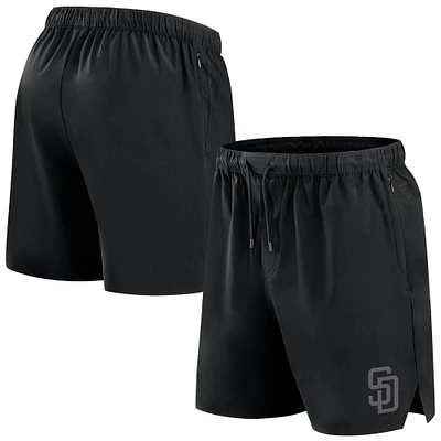 Men's Fanatics Black San Diego Padres Front Office Woven Shorts