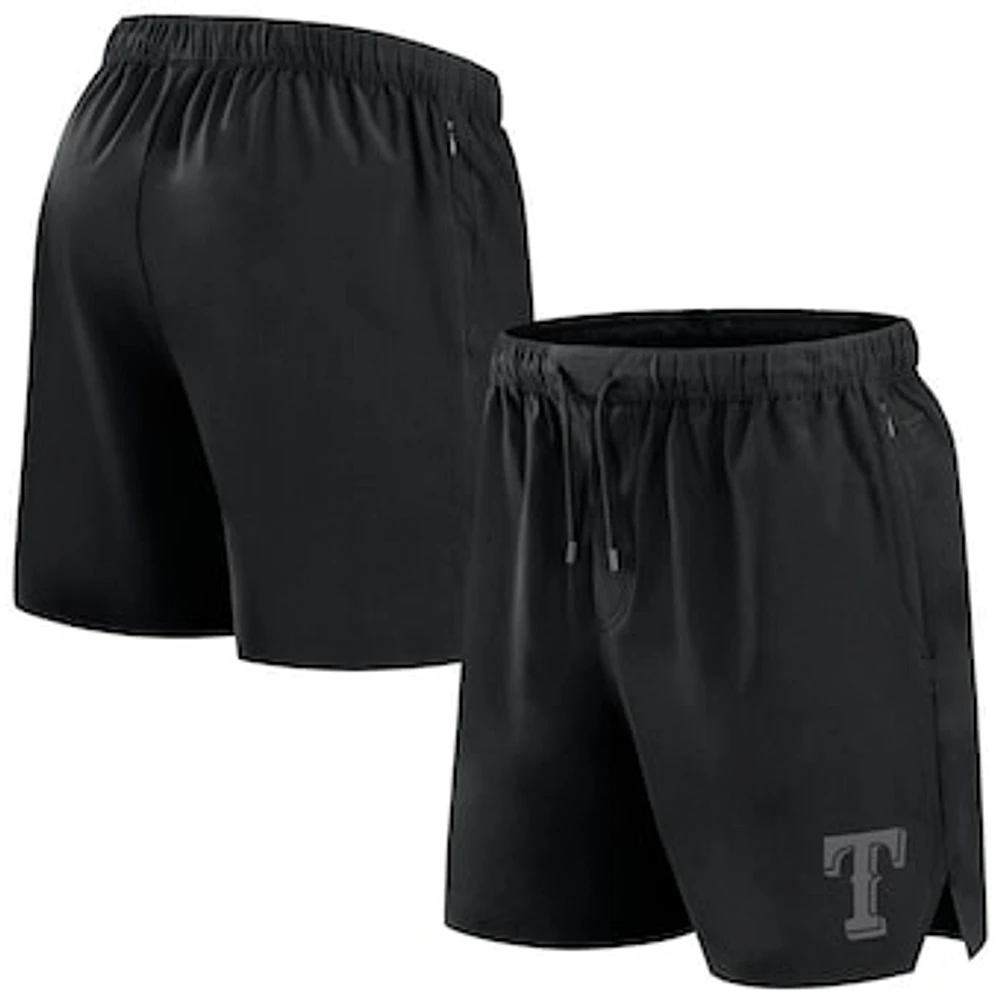 Men's Fanatics Black Texas Rangers Front Office Woven Shorts