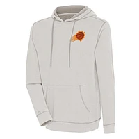 Men's Antigua  Oatmeal Phoenix Suns Axe Bunker Tri-Blend Pullover Hoodie