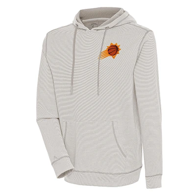 Men's Antigua  Oatmeal Phoenix Suns Axe Bunker Tri-Blend Pullover Hoodie