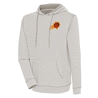 Men's Antigua  Oatmeal Phoenix Suns Axe Bunker Tri-Blend Pullover Hoodie
