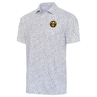 Men's Antigua  White Denver Nuggets Motion Polo