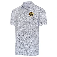 Men's Antigua  White Denver Nuggets Motion Polo