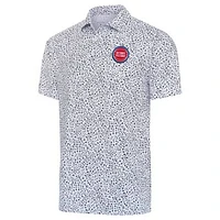 Men's Antigua  White Detroit Pistons Motion Polo