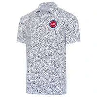Men's Antigua  White Detroit Pistons Motion Polo
