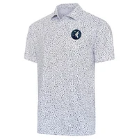 Men's Antigua  White Minnesota Timberwolves Motion Polo