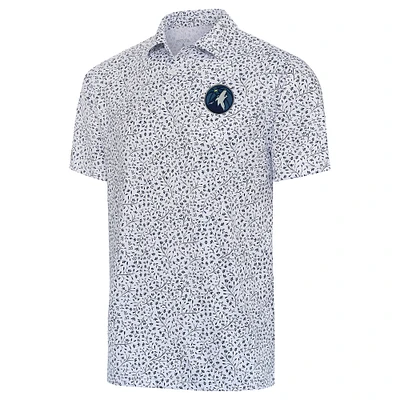 Men's Antigua  White Minnesota Timberwolves Motion Polo
