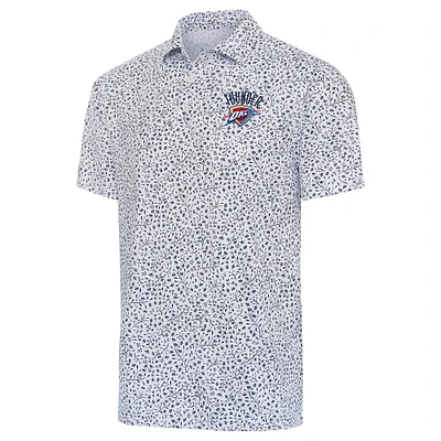 Men's Antigua  White Oklahoma City Thunder Motion Polo