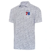 Men's Antigua  White Philadelphia 76ers Motion Polo