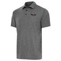 Men's Antigua  Heather Black New Orleans Pelicans Par Polo