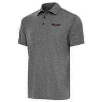 Men's Antigua  Heather Black New Orleans Pelicans Par Polo