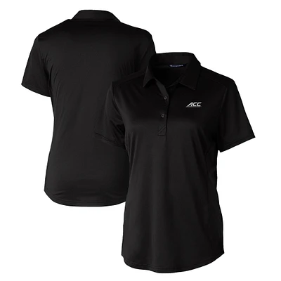Women's Cutter & Buck  Black ACC Gear DryTec Prospect Textured Stretch Polo