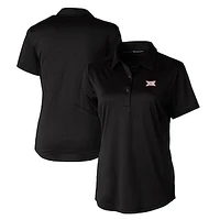 Women's Cutter & Buck  Black Big 12 Gear DryTec Prospect Textured Stretch Polo