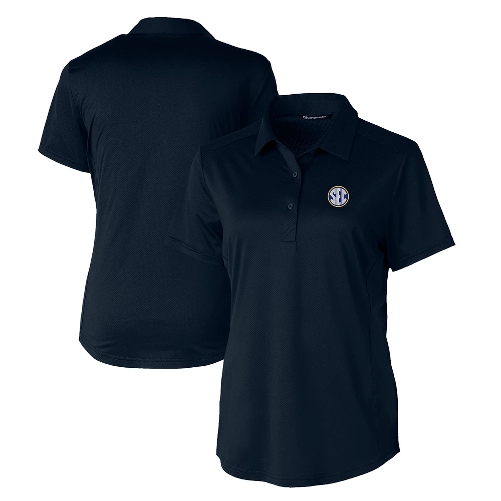 Women's Cutter & Buck Navy SEC Gear DryTec Prospect Textured Stretch Polo