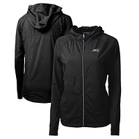 Women's Cutter & Buck  Black ACC Gear Adapt Eco Knit Hybrid Recycled Full-Zip Jacket