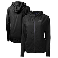 Women's Cutter & Buck  Black ACC Gear Adapt Eco Knit Hybrid Recycled Full-Zip Jacket