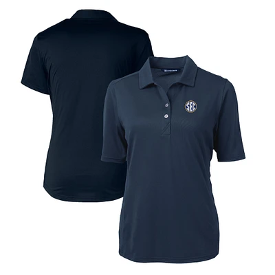 Women's Cutter & Buck  Navy SEC Gear DryTec Virtue Eco Pique Recycled Polo