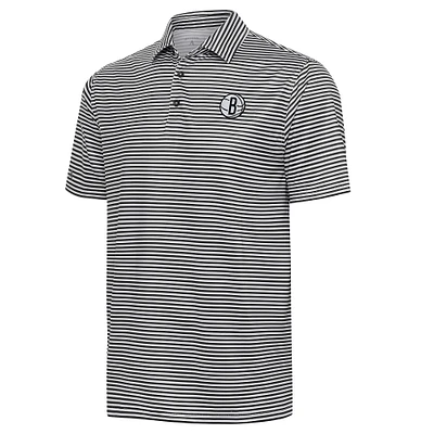 Men's Antigua  Black Brooklyn Nets Skills Polo