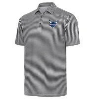 Men's Antigua  Black Charlotte Hornets Skills Polo