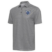 Men's Antigua  Black Charlotte Hornets Skills Polo