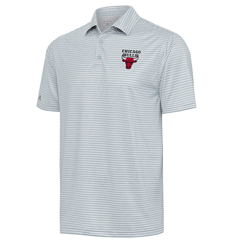 Men's Antigua Gray Chicago Bulls Skills Polo