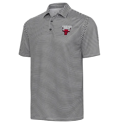 Men's Antigua  Black Chicago Bulls Skills Polo