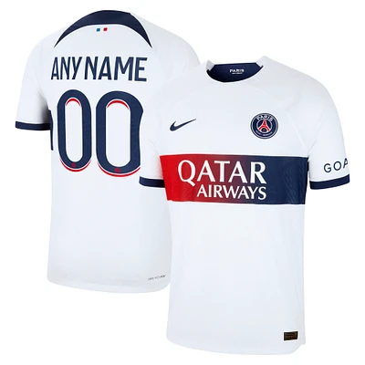 Men's Nike White Paris Saint-Germain 2023/24 Away Vapor Match Authentic Custom Jersey