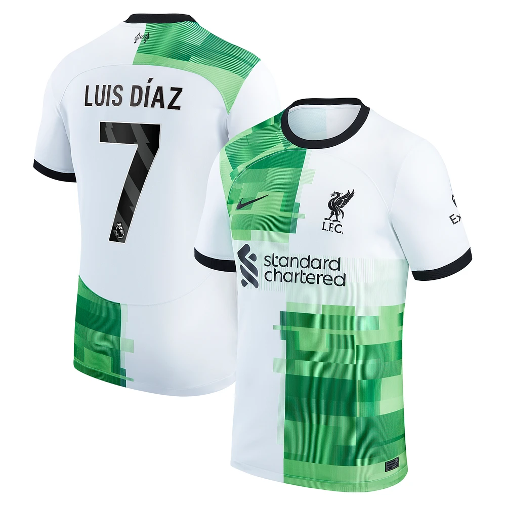 Men's Nike Luis Diaz White Liverpool 2023/24 Away Replica Player Jersey