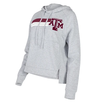 Women's Concepts Sport Gray Texas A&M Aggies Cedar Tri-Blend Raglan Pullover Hoodie