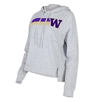 Women's Concepts Sport Gray Washington Huskies Cedar Tri-Blend Raglan Pullover Hoodie