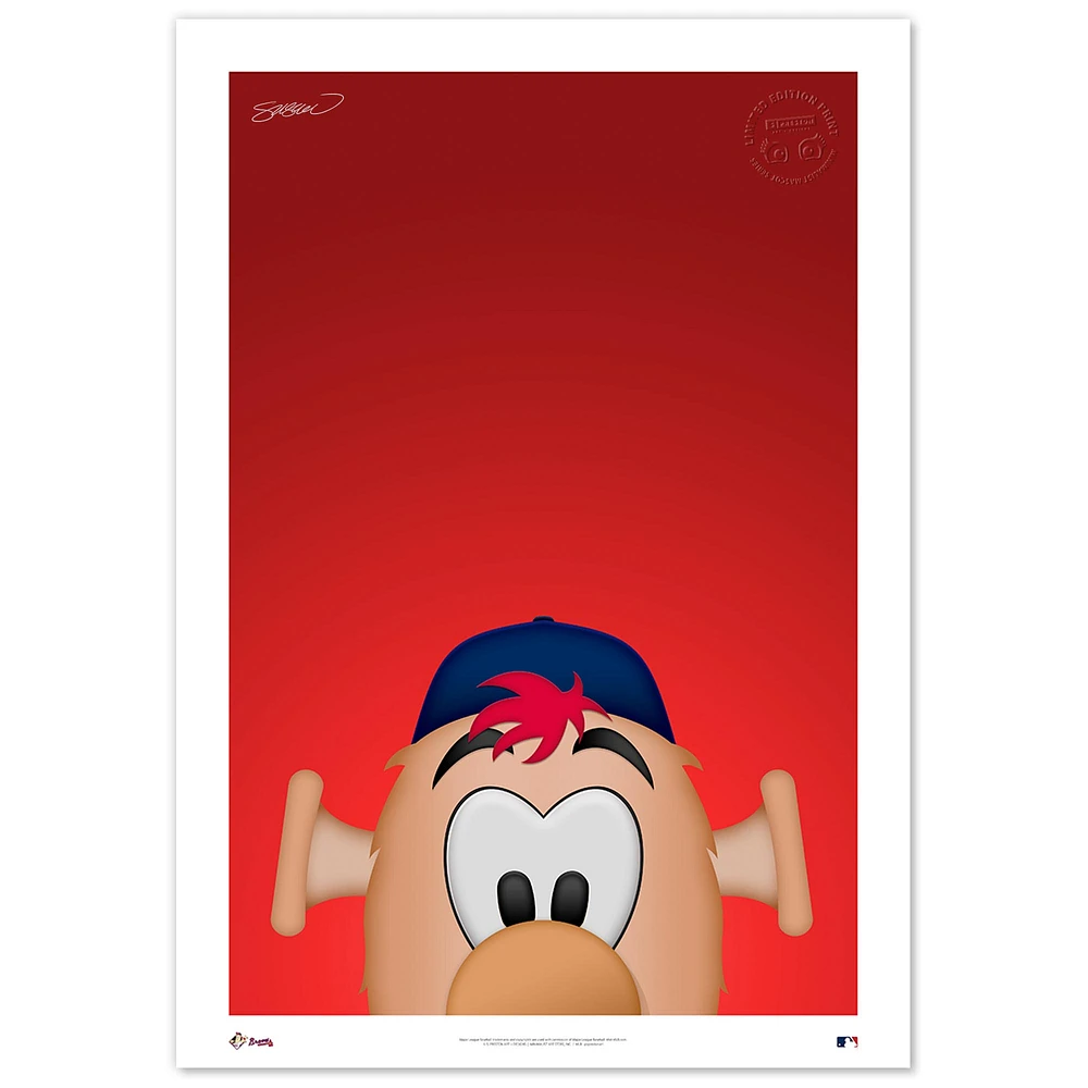 Atlanta Braves Blooper 24" x 36" Mascot Limited Edition Fine Art Print