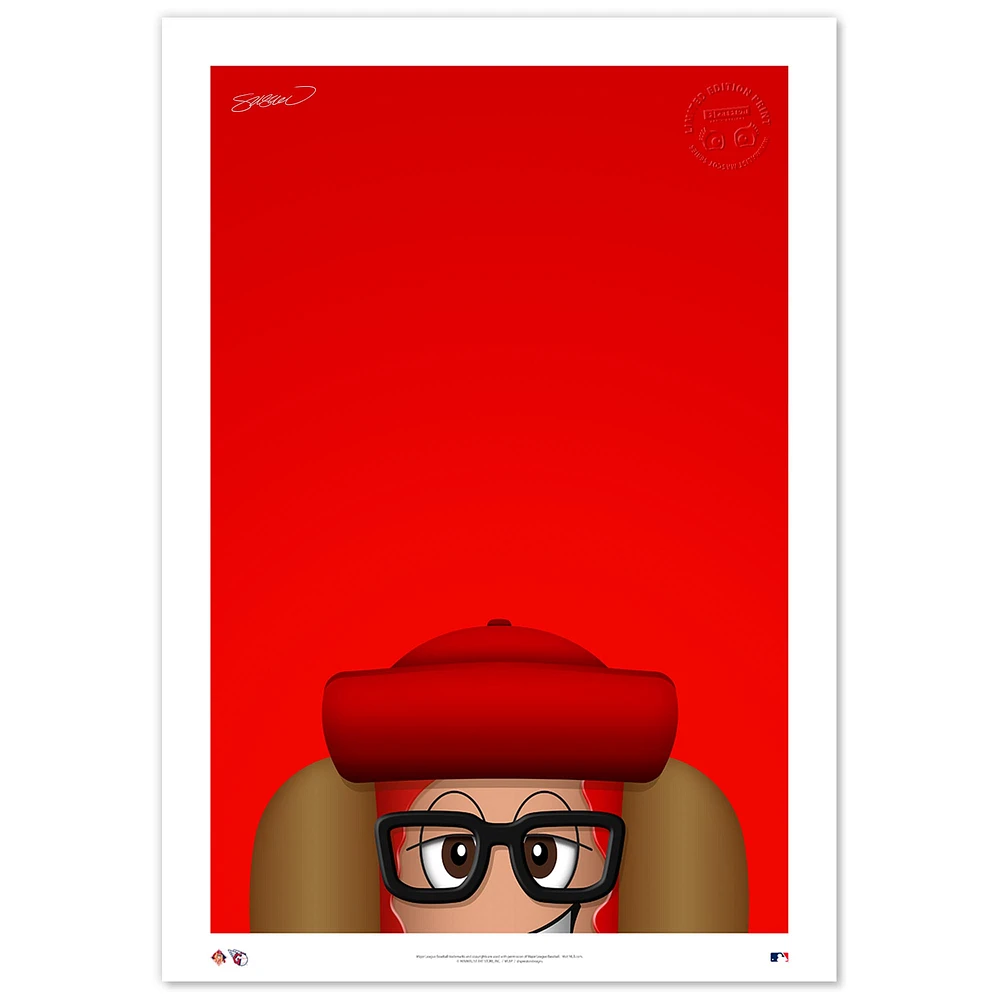 Cleveland Guardians Ketchup 24" x 36" Mascot Limited Edition Fine Art Print