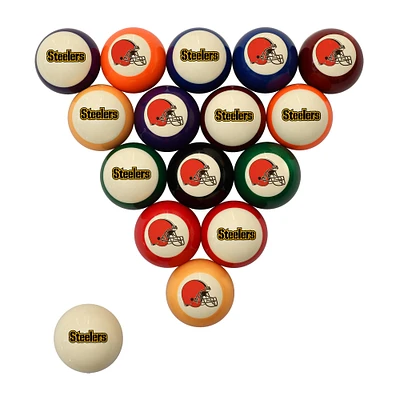 Imperial Pittsburgh Steelers vs. Cleveland Browns Rivalry Retro Billiard Ball Set