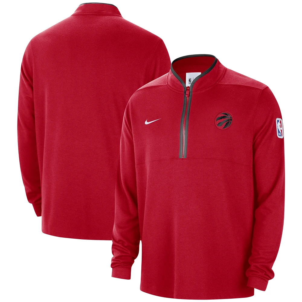 Men's Nike Red Toronto Raptors Authentic Performance Half-Zip Jacket