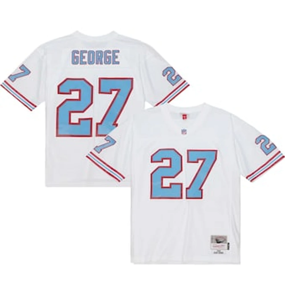 Men's Mitchell & Ness Eddie George White Tennessee Oilers Legacy Replica Jersey