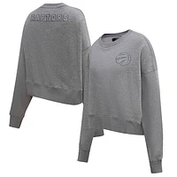 Women's Pro Standard Gray Toronto Raptors Neutral Fleece Pullover Sweatshirt