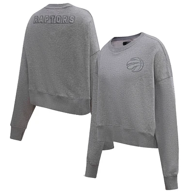 Women's Pro Standard Gray Toronto Raptors Neutral Fleece Pullover Sweatshirt