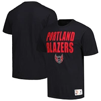 Men's Mitchell & Ness Black Portland Trail Blazers Hardwood Classics Legendary Slub T-Shirt