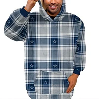 Pegasus  Dallas Cowboys Plaid Logo Box Bloncho with Sherpa Inside