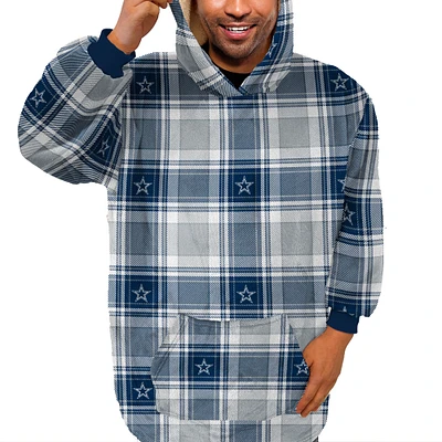 Pegasus  Dallas Cowboys Plaid Logo Box Bloncho with Sherpa Inside