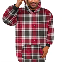 Pegasus  Tampa Bay Buccaneers Plaid Logo Box Bloncho with Sherpa Inside