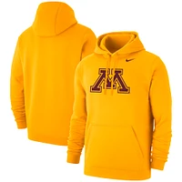 Men's Nike Gold Minnesota Golden Gophers Primary Logo Club Fleece Pullover Hoodie