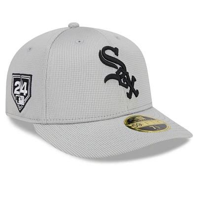 Men's New Era  Gray Chicago White Sox 2024 Spring Training Low Profile 59FIFTY Fitted Hat