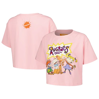 Women's Freeze Max Pink Rugrats Group Boxy Cropped T-Shirt