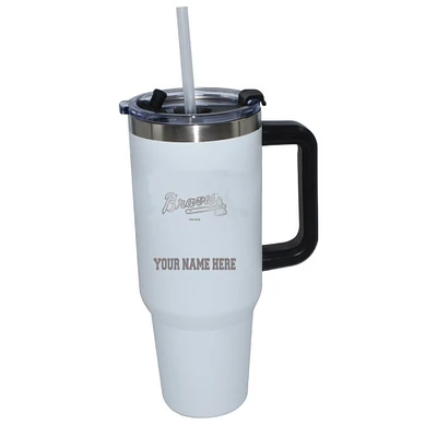 The Memory Company  Atlanta Braves Personalized White 40oz. Colossal Tumbler