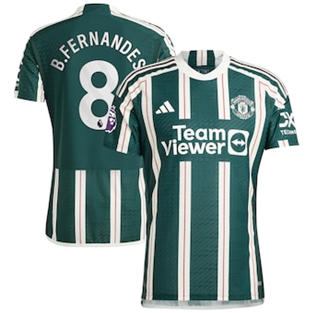 Men's adidas Bruno Fernandes Green Manchester United 2023/24 Away Authentic Player Jersey