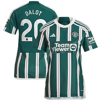 Women's adidas Diogo Dalot Green Manchester United 2023/24 Away Replica Player Jersey